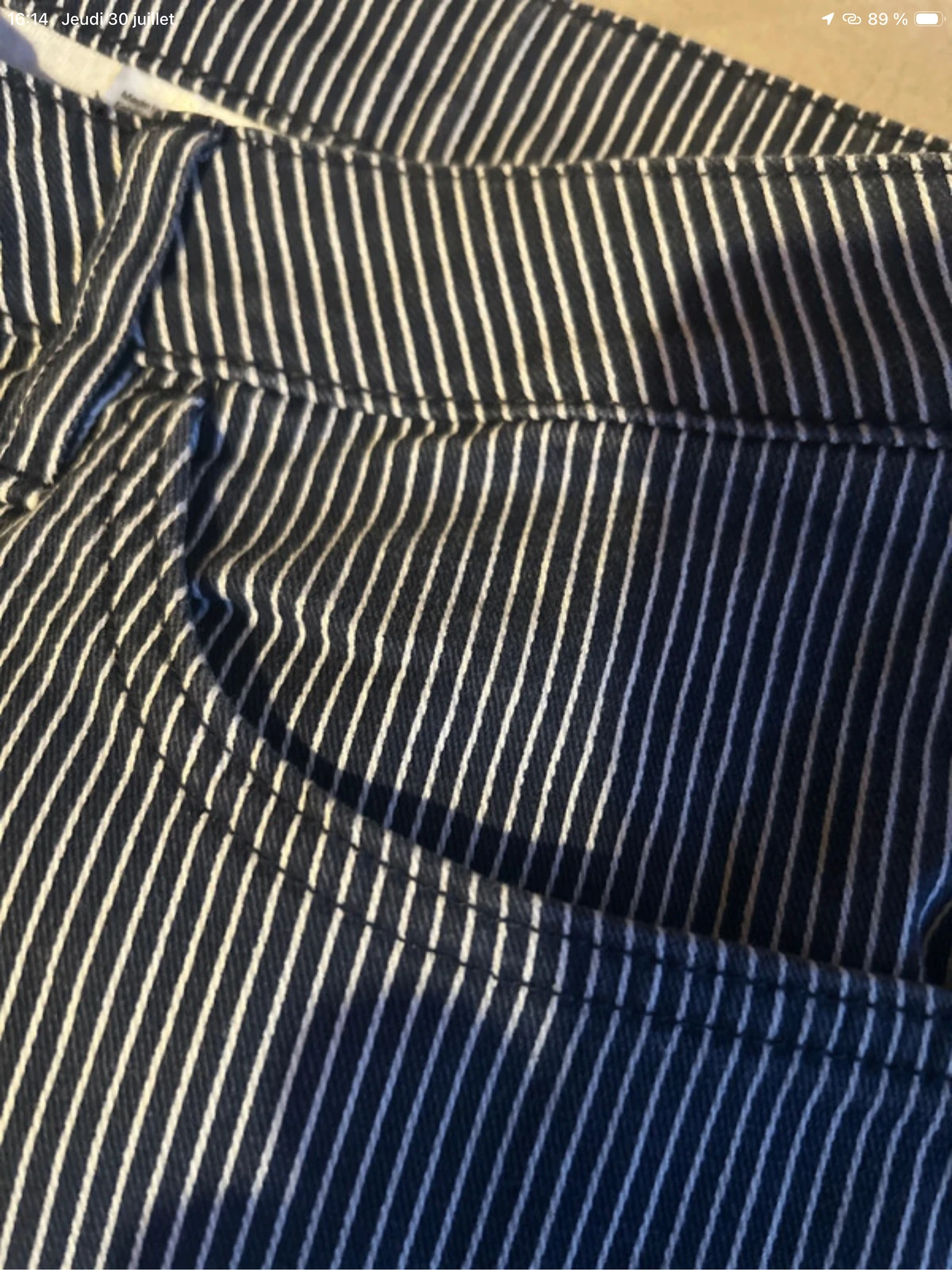 PANTALÓN CORTO H&M A RAYAS AZUL MARINO Y BLANCO H&M💕 – photo 4